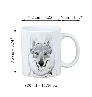 Czechoslovakian Wolfdog, Czechoslovak Vlcak - cup with a dog, cute cup with graphics, a gift with your photo from the Art-Dog brand