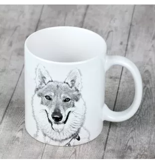 Tschechoslowakischer Wolfhund - Tasse mit Hund, fröhliche Tasse für Hundeliebhaber, personalisiertes Geschenk der Marke Art-Dog