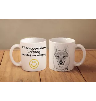 Tschechoslowakischer Wolfhund - Tasse mit Hund, fröhliche Tasse für Hundeliebhaber, personalisiertes Geschenk der Marke Art-Dog