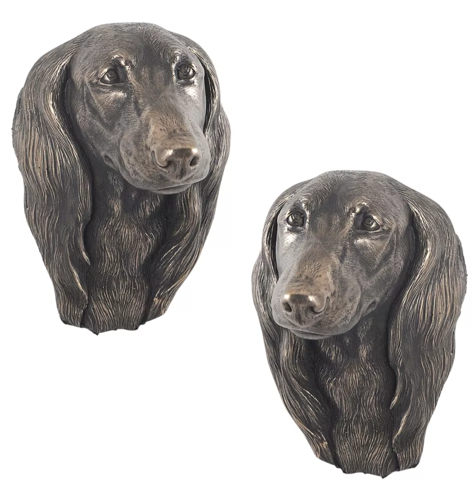 Dachshund Langhaar, Dackel, Teckel - Hundestatue, hängende Büste, einzigartige Dekoration für Hundeliebhaber der Marke Art-Dog