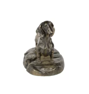Teckel à poil ras, Chien-saucisse - statue de chien, figurine pour bureau, trophée pour exposition canine par la marque Art-Dog