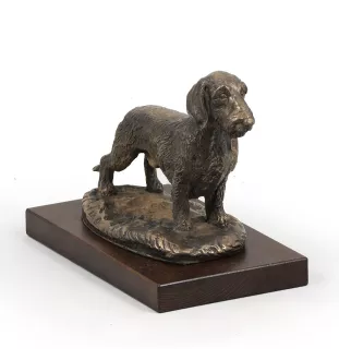 Teckel à poil dur, Chien-saucisse - statue de chien, figurine pour bureau, trophée pour exposition canine par la marque Art-Dog