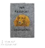Jamnik długowłosy etui na paszport Art-Dog
