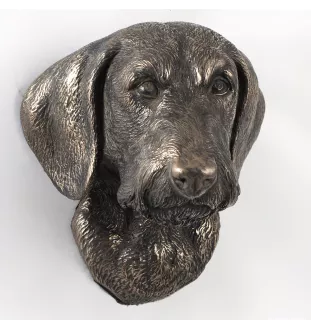 Teckel à poil dur, Chien-saucisse - Statue de chien, buste suspendu, décoration unique pour les amoureux des chiens par la marque Art-Dog