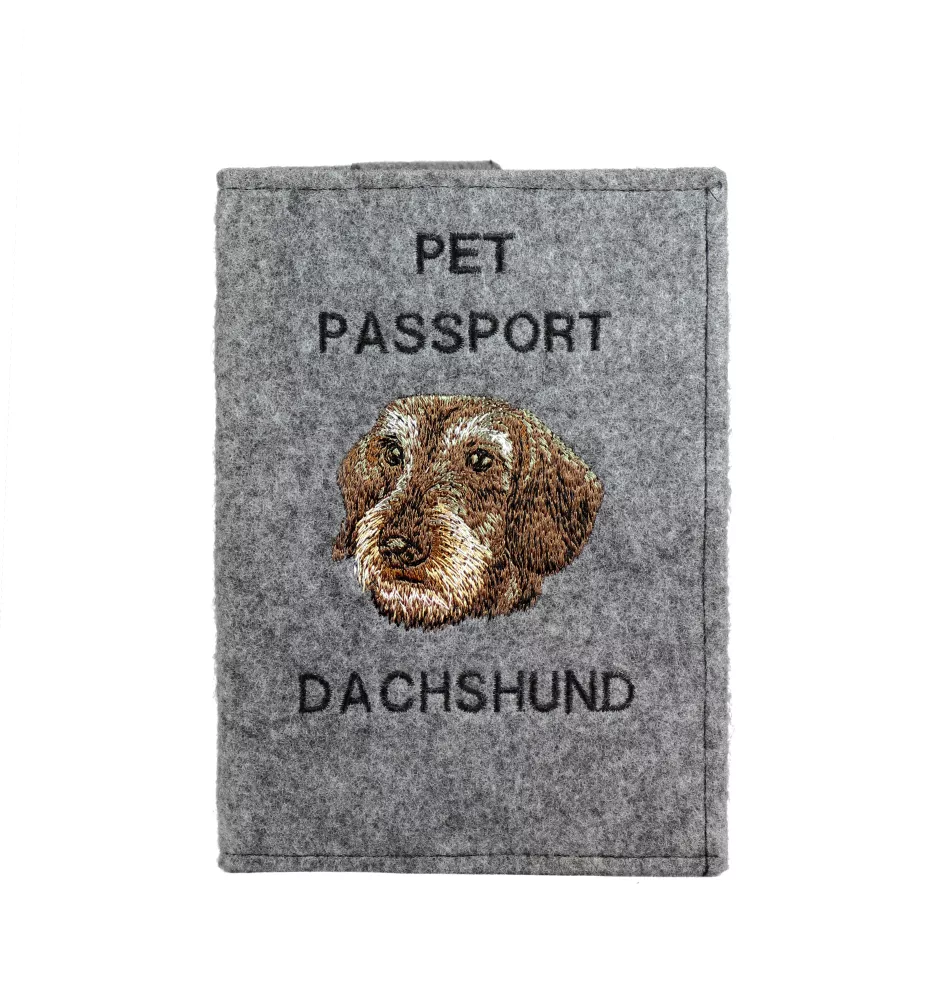 Dachshund Rauhhaar, Dackel, Teckel - Hundepassetui, Dokumententasche, Geschenk für den Reisenden von der Marke Art-Dog