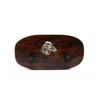 Teckel à poil long, Chien-saucisse - porte-accessoires, porte-médailles pour chiens, crochets pour clés par Art-Dog