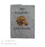 Dachshund Smooth-haired, Wiener dog, Badger dog - Dog passport case, document case, gift for the traveller from the Art-Dog brand