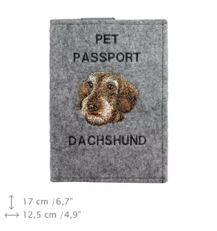 Dachshund Rauhhaar, Dackel, Teckel - Hundepassetui, Dokumententasche, Geschenk für den Reisenden von der Marke Art-Dog