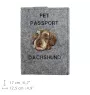 Dachshund Rauhhaar, Dackel, Teckel - Hundepassetui, Dokumententasche, Geschenk für den Reisenden von der Marke Art-Dog