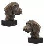 Dachshund Rauhhaar, Dackel, Teckel - Hundestatue, Büste auf Steinsockel, Skulptur, Trophäe für Hundeausstellung der Marke Art-Dog