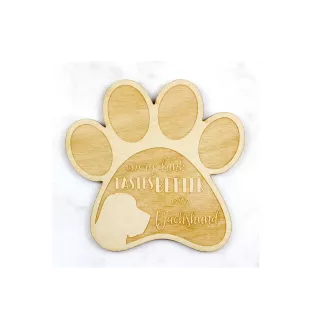 Dachshund Rauhhaar, Dackel, Teckel - Tasse Untersetzer, graviert Untersetzer mit Hund, Geschenk für Hundeliebhaber von Art-Dog Marke