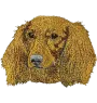 Teckel à poil long, Chien-saucisse - écusson en forme de chien, patch brodé, décoration unique pour sac à dos de la marque Art-Dog