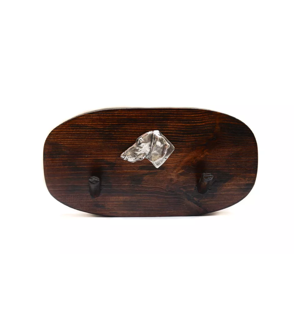 Dachshund Kurzhaar, Dackel, Teckel - Zubehörständer, Hundemarkenständer, Schlüsselhaken von Art-Dog