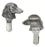 Teckel à poil long, Chien-saucisse - broche avec pince, support pour numéro de départ, épingle argentée pour exposition de chiens de la marque Art-Dog