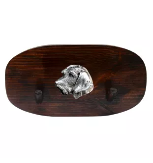 Teckel à poil dur, Chien-saucisse - porte-accessoires, porte-médailles pour chiens, crochets pour clés par Art-Dog