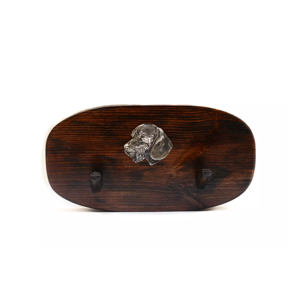 Teckel à poil dur, Chien-saucisse I - porte-accessoires, porte-médailles pour chiens, crochets pour clés par Art-Dog