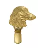 Teckel à poil long, Chien-saucisse - broche avec pince, support doré pour numéro de départ, cadeau pour exposition de chiens de la marque Art-Dog