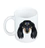 Dachshund Langhaar, Dackel, Teckel - Becher mit einem Bild und dem Schriftzug geometrischer Hund Art-Dog