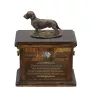 Teckel à poil dur, Chien-saucisse - urne pour les cendres de chien, urne avec une statuette, urne personnalisée pour les cendres de chien de la marque Art-Dog