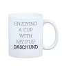 Dachshund Langhaar, Dackel, Teckel - Becher mit einem Bild und dem Schriftzug geometrischer Hund Art-Dog