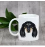 Dachshund Langhaar, Dackel, Teckel - Becher mit einem Bild und dem Schriftzug geometrischer Hund Art-Dog