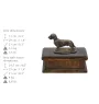 Dachshund Rauhhaar, Dackel, Teckel - Hund Ascheurne, klassische Urne mit Statue, elegante Urne mit Hund von der Marke Art-Dog