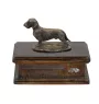 Teckel à poil dur, Chien-saucisse - urne pour cendres de chien, urne personnalisée avec une statuette, urne en bois avec un chien de la marque Art-Dog