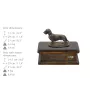 Dachshund Wire-haired, Wiener dog, Badger dog - urn for dog ashes, personalized urn with a statue, wooden urn with a dog by Art-Dog brand