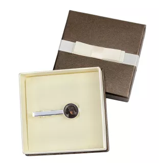 Dachshund Smooth-haired, Wiener dog, Badger dog - tie clip in a box, stylish tie, personalized jewelry from the Art-Dog brand