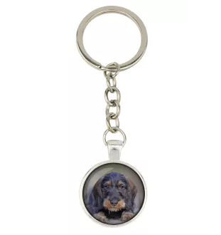 Teckel à poil dur, Chien-saucisse - porte-clés avec votre photo, accessoire pour clés, breloque pour sac de la marque Art-Dog