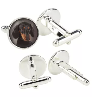Dachshund Smooth-haired, Wiener dog, Badger dog - cufflinks in a box, handmade jewelry, product of the Art-Dog brand