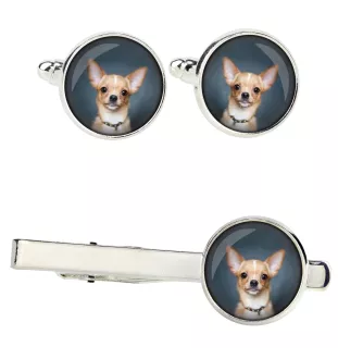 Dachshund Smooth-haired, Wiener dog, Badger dog I - cufflinks and tie with your photo, a suit decoration, men's jewelry from the Art-Dog brand.