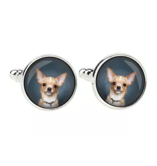 Dachshund Kurzhaar, Dackel, Teckel I Ärmelknöpfe und Krawatte mit Ihrem Foto, Anzugaccessoire, Herrenschmuck der Marke Art-Dog