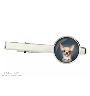 Teckel à poil ras, Chien-saucisse I - Boutons de manchette et cravate avec votre photo, accessoire de costume, bijoux pour hommes de la marque Art-Dog.