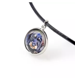 Dachshund Rauhhaar, Dackel, Teckel - Halskette mit Anhänger mit Ihrem Foto, handgefertigt, handgefertigter Schmuck der Marke Art-Dog