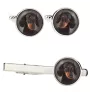 Teckel à poil ras, Chien-saucisse - Boutons de manchette et cravate avec votre photo, accessoire de costume, bijoux pour hommes de la marque Art-Dog.