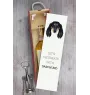 Dachshund Long-haired, Wiener dog, Badger dog - geometric box with a picture and inscription for wine by Art-Dog