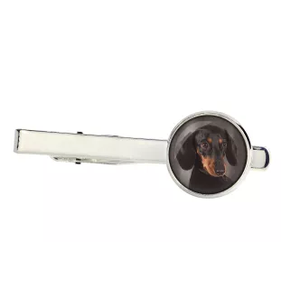 Dachshund Smooth-haired, Wiener dog, Badger dog - cufflinks and tie with your photo, a suit decoration, men's jewelry from the Art-Dog brand.