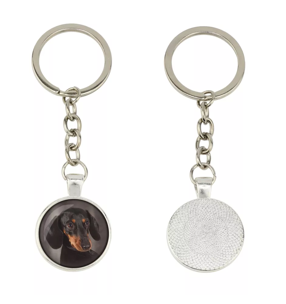 Dachshund Smooth-haired, Wiener dog, Badger dog - keychain in a box, own photo, keychain pendant from Art-Dog brand
