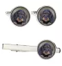Dachshund Wire-haired, Wiener dog, Badger dog - cufflinks and tie with your photo, a suit decoration, men's jewelry from the Art-Dog brand.
