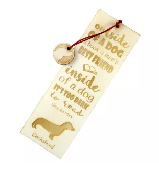 Dachshund Kurzhaar, Dackel, Teckel - Lesezeichen mit Hund, personalisiertes Lesezeichen, Geschenk für Bücherwurm von der Marke Art-Dog