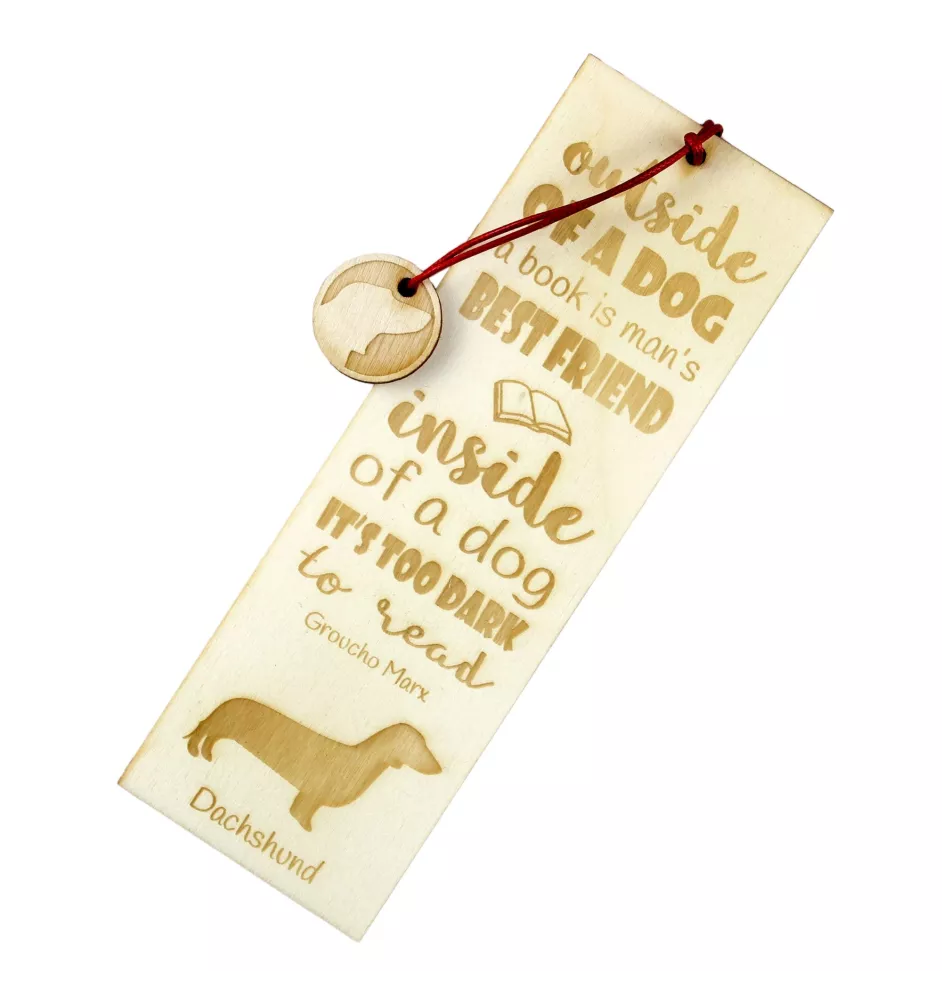 Dachshund Kurzhaar, Dackel, Teckel - Lesezeichen mit Hund, personalisiertes Lesezeichen, Geschenk für Bücherwurm von der Marke Art-Dog