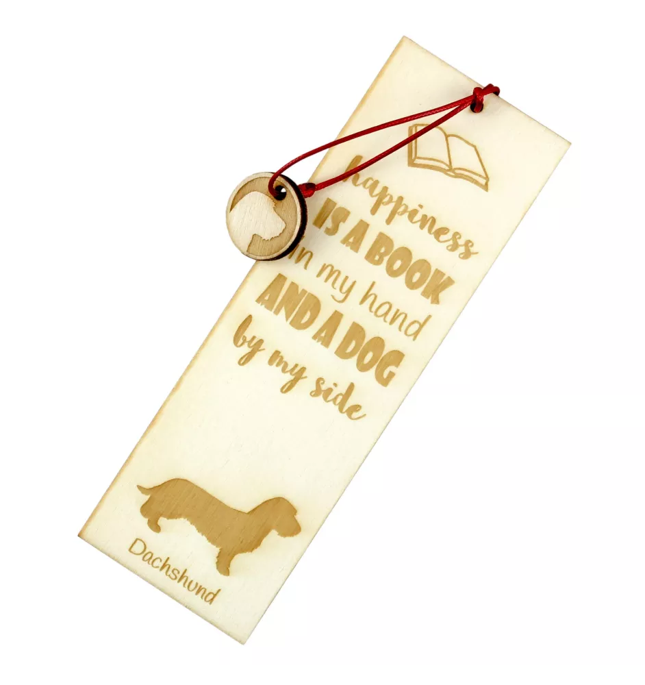 Teckel à poil dur, Chien-saucisse - marque-page pour livre avec chien, marque-page personnalisé, accessoire canin pour les lecteurs de la marque Art-Dog