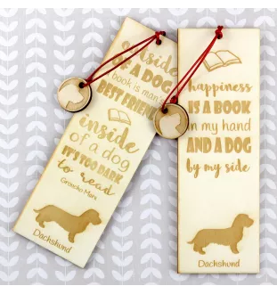 Dachshund Rauhhaar, Dackel, Teckel - Lesezeichen mit Hund, personalisiertes Lesezeichen, Hundeaccessoire für Leser der Marke Art-Dog