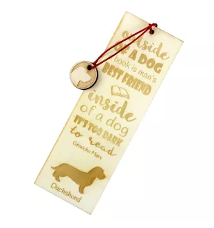 Teckel à poil dur, Chien-saucisse - marque-page pour livre avec chien, marque-page personnalisé, cadeau pour les amateurs de livres de la marque Art-Dog