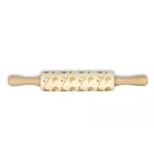 Dachshund Smooth-haired, Wiener dog, Badger dog I - small rolling pin with a dog pattern, a rolling pin for children's dough, decorating ceramic clay by Art-Dog brand