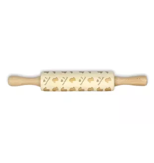 Dachshund Kurzhaar, Dackel, Teckel - kleiner Nudelholz mit Hundemuster, Nudelholz für Kinder, Verzierung von Keramikton von Art-Dog.