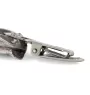 Dachshund Smooth-haired, Wiener dog, Badger dog - brooch with a clip, holder for a start number, silver-plated dog show pin from the Art-Dog brand