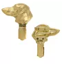 Teckel à poil ras, Chien-saucisse - broche avec pince, support doré pour numéro de départ, cadeau pour exposition de chiens de la marque Art-Dog