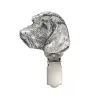 Dachshund Wire-haired, Wiener dog, Badger dog - brooch with a clip, holder for a start number, silver-plated dog show pin from the Art-Dog brand